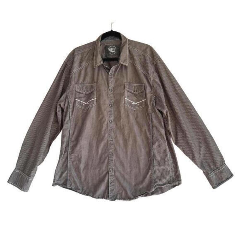 BKE Men's Athletic Fit Casual Button-Down Shirt XXL